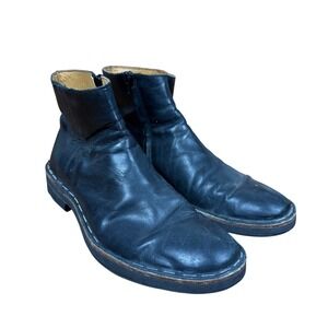 Maison Martin Margiela Ankle Boots Mens 44 Black Leather Side Zip Italy 22